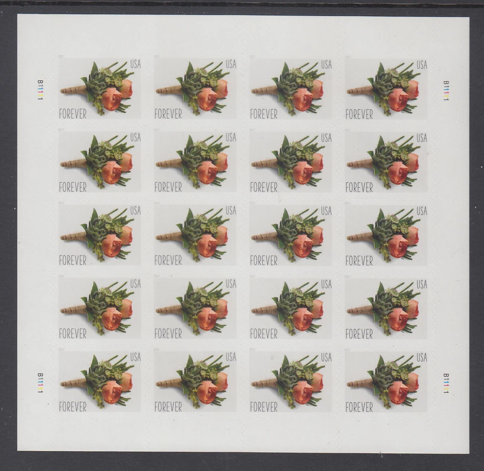 US #5199 Boutonniere  Mint Sheet of 20 Forever stamps - Image 1 of 1