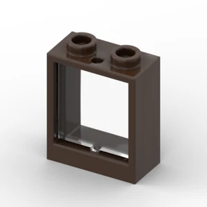 Lego 2x Fenster Scheibe 1x2x2 window glas 60592 60601 dunkelbraun dark brown - Picture 1 of 1