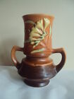 Vintage Original Roseville Vase 118-6 Freesia Pattern.