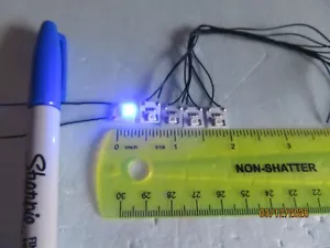 LED Blue Building LED 3/8" Square Wired w/ Resitor Installed (Set of 5) - Picture 1 of 6