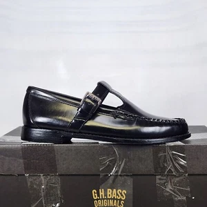 Size 7 - GH Bass Originals Mary Jane Weejun Loafer - Black Leather - Womens - Picture 1 of 12
