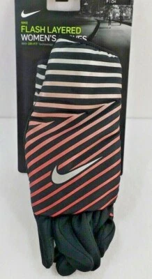 Guantes para correr Nike para mujer en capas flash negros/carmesí talla pequeña NRGJ4096 Foto 1 de 2