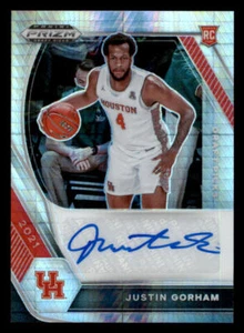 2021-22 Panini Prizm Draft Picks Draft Picks AUTO Prizms Hyper #41 Justin Gorham - Picture 1 of 2