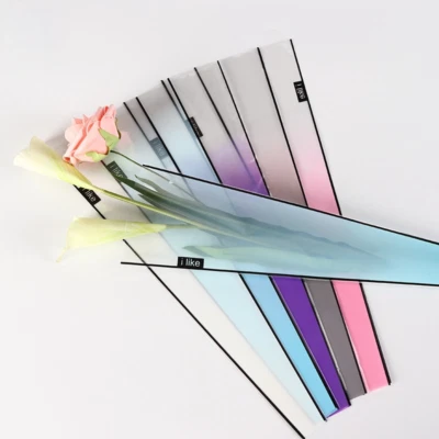50X Rainbow Gradient Matte Frosted Florist Flower Wrapping Paper Bouquet Decor - Image 1 of 4
