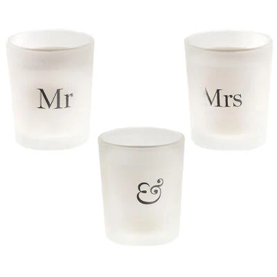 Mr and Mrs Soy Wax Candles Scented Set of 3 Wedding Anniversary Gift - image 1 of 3