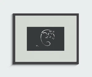 Ringtail Possum White Matted Print 8"x10", framed or unframed. - Picture 1 of 7