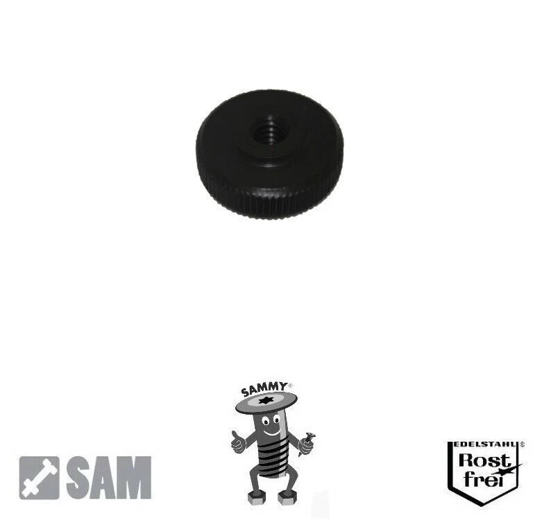 1 Stück Rändelmutter DIN 467 niedrige Form Edelstahl A1 M10 SCHWARZ BRÜNIERT - Bild 1 von 1