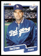 1990 Fleer Baseball Card Tim Crews Los Angeles Dodgers #390