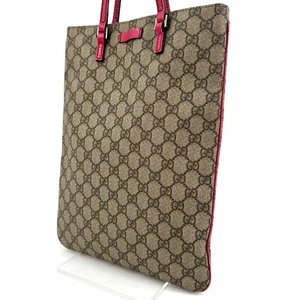 Vintage Gucci Tote bag Purse GG supreme Pink Authentic - Picture 1 of 18