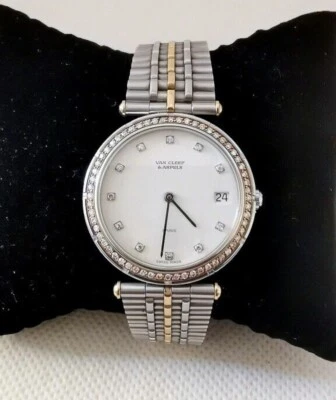 VAN CLEEF ARPELS LA COLLECTION 18 CT GOLD AND 18K DIAMOND WATCH - Image 1 of 4