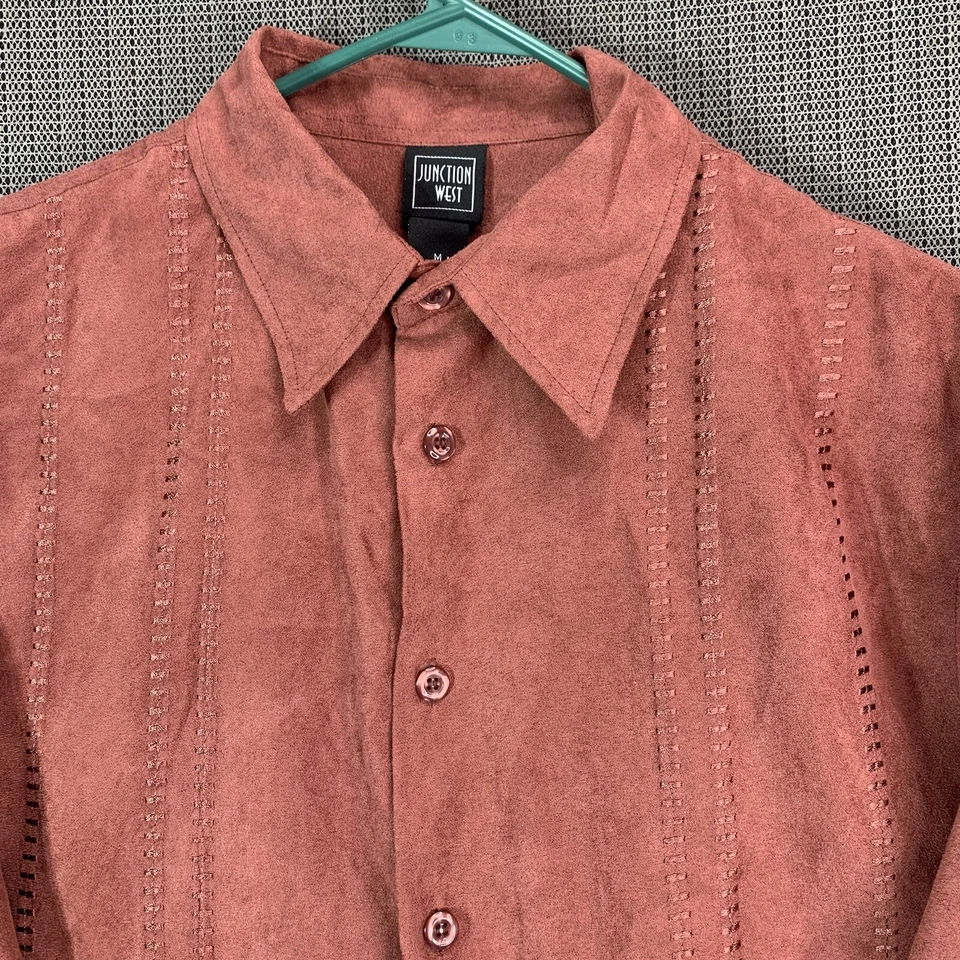 Camisa Junction West abotonada talla M marrón buen estado. 100% poliéster. Foto 1 de 4