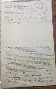 Document/1860/Sale of Horses, Reaper, Wagon, Harness/Menard Co., Illinois - Picture 1 of 3