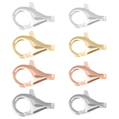 Sterling Silver Lobster Trigger Clasps Connectors * Different Sizes & Platings - Image 1 of 2