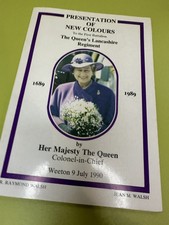 Presentation of new colours Queens Lancashire Regiment Weeton Barracks 1990 book