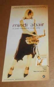Póster Mindi Abair It Just Happens 2 caras promoción plana 12x24 saxofón jazz RARO - Imagen 1 de 3