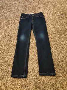 Levis 512 Jeans Youth Boys 12 (Actual 25x25.5) Dark Wash Slim Taper Adjustable - Picture 1 of 12