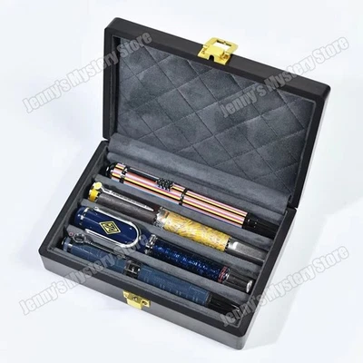 Pluma Estilográfica Abatible Madera de Palisandro 4 Ranuras Caja de Almacenamiento Pluma Organizador de Exhibición Coleccionar Foto 1 de 4