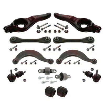 FOR FOCUS 2.5 ST REAR UPPER LOWER CURVED PAN CONTROL ARMS LINKS BUSHES BOLTS KIT - Image 1 of 4