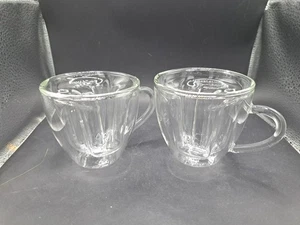 JoyJolt Mickey Mouse 5.4oz Set of 2 Double Wall Coffee Glasses 3D Espresso Cups - Picture 1 of 7