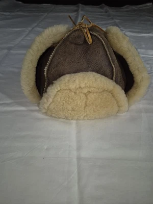 Sombrero de trampero de piel de oveja Big Horn genuino de colección unisex mediano Foto 1 de 4