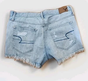 American Eagle Damen Distressed Denim Short Größe 4 Vintage High-Rise Festival - Bild 1 von 11
