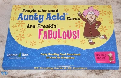 LEANIN TREE Aunty Acid Fabulous #90771~20 GREETING CARDS~1 each 20 Designs~ - Image 1 of 2