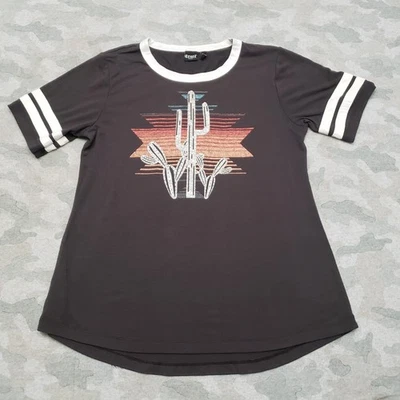 Top Cruel para mujer mediano negro manga corta timbre Foto 1 de 4