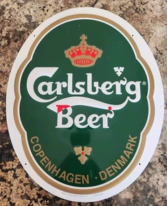 Insegna in metallo birra Carlsberg - Copenaghen 17" x 13,75 - Foto 1 di 5