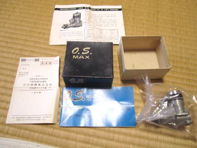 O.S. MAX-19R/C 3.16cc cross flow vintage 2 stroke glow engine Exhaust throttle - Image 1 of 4