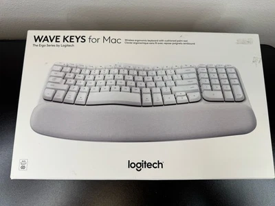 Logitech Wave Keys for Mac Wireless Keyboard Off White 920-012402 - Image 1 of 4