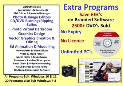 Photo Photograph Image Editing Editor Suite Digital Software 30 PROGRAMS on DVD - Image 1 of 4