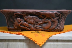 Olla de bonsái Tokoname de Kofho, olla rectangular en relieve de dragón artista ganador del premio - Imagen 1 de 8