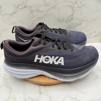 Zapatos para correr Hoka M Bondi 8 para hombre negros blancos talla 12D Foto 1 de 4