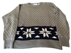 Vintage Parker Of Vienna Schnee Ski Pullover Schneeflocke Gr. XL - Bild 1 von 3