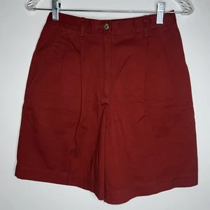 Pantalones Cortos De Colección Liz Claiborne Sport Petite Cintura Alta Plisados Mamá Talla 6 Rojo Chino Años 80 - Imagen 1 de 9