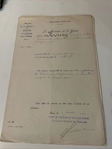 Dossier Militaire 1910 Promotion Colonel - Picture 1 of 5