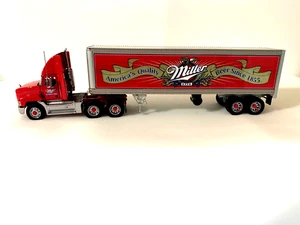 Franklin Mint Miller Beer Mack Truck Tractor Trailer Red scale 1:43 INV# 3536 - Picture 1 of 6