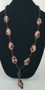 Neu mit Etikett Chico's The Collectibles Tigris rot schwarz Muschel Halskette - Bild 1 von 3