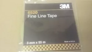 3M 06520 3mm Fine Line Masking Tape Roll (55m) Waterproof Sharp Paint Lines - Picture 1 of 2
