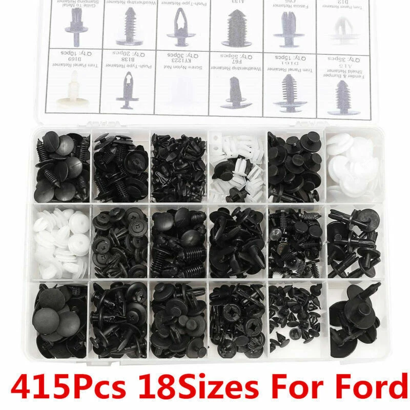 415pcs 18 Sizes Trim Clips Retainer Panel Bumper Fastener Set For Ford(AU Stock) - image 1 of 4