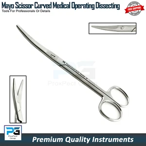Mayo Scissors Curved 14cm Veterinary Instruments Medical Operating Dissecting - Picture 1 of 9