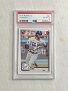 GAVIN LUX 2020 Bowman FLAGSHIP BASE RC #71! PSA GEM MINT 10! CHECK MY ITEMS! - Picture 1 of 3