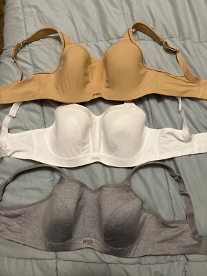 Sujetador deportivo 3 Panache con aros - blanco, gris, beige - talla 30G (USA) Foto 1 de 4