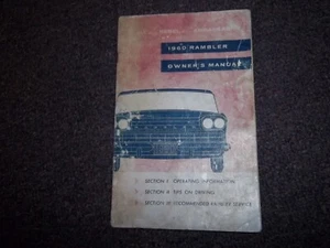 1960 AMC RAMBLER CLASSIC SIX & REBEL OWNERS MANUAL - Bild 1 von 2