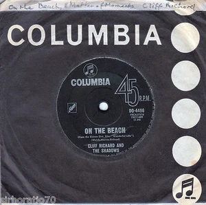 CLIFF RICHARD & THE SHADOWS On The Beach / A Matter Of Moments 45 - Picture 1 of 2
