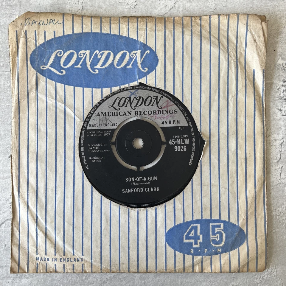 Sanford Clark London 45 HLW 9026, Son Of A Gun, I Can’t Help It Foto 1 de 3