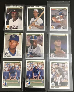 (9) Carte da baseball CASE FRESH 1990 Upper Deck incl. (5) CINQUE CARTE ROOKIE (RC) - Foto 1 di 2
