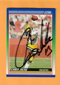 Chris Jacke Green Bay Packers AUTO Signed 1990 Score Richardson Texas UTEP 1S