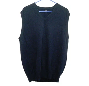 100% CASHMERE Women's (Size 3X plus) Blue Sleeveless Sweater Vest V-Neck Top - Picture 1 of 4