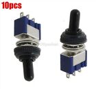 10Pcs Waterproof Cover Cap 125V 6A On/Off/On 3 Position Spdt Toggle Switch W sy
